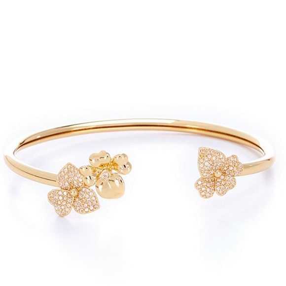 $88 Kate Spade precious pansy flex cuff bracelet - Gift Boxed - Picture 2 of 5